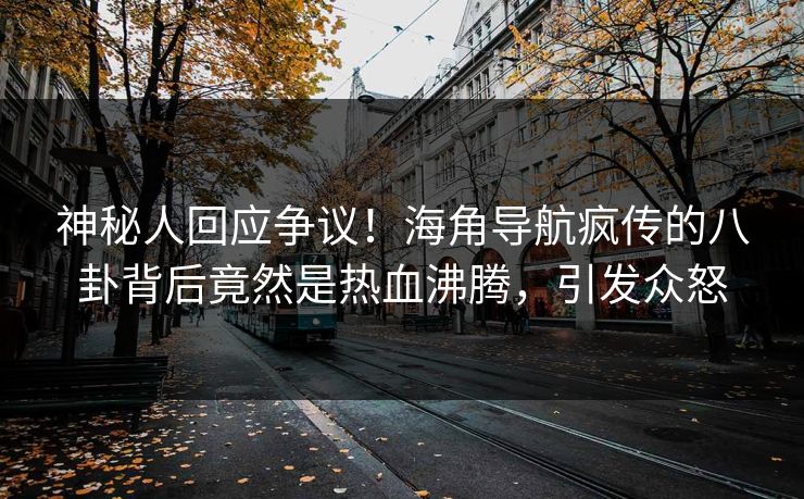 神秘人回应争议！海角导航疯传的八卦背后竟然是热血沸腾，引发众怒