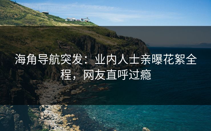 海角导航突发：业内人士亲曝花絮全程，网友直呼过瘾